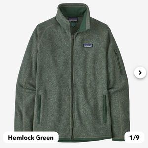 Patagonia Women's Better Sweater Fleece Jacket Size Small in Hemlock Green